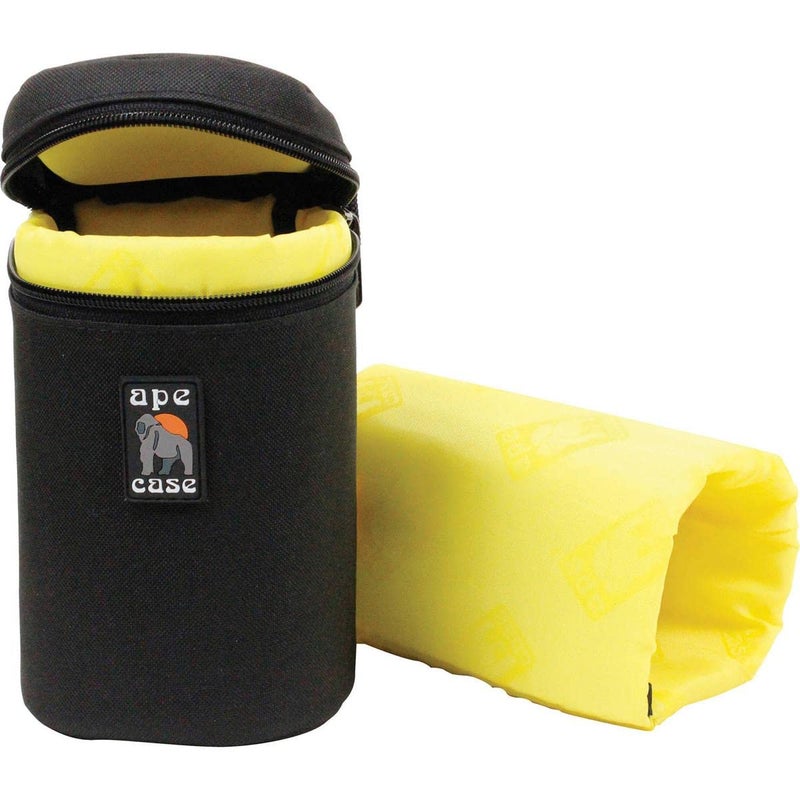 Ape Case ACLC10 Zippered Adjustable or Attachable Medium Case for Lenses (Black/Yellow) - Image 5